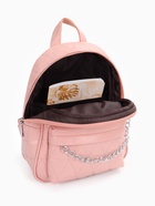 Рюкзак женский на молнии, с карманами, размер 24×12×30 см, розовый - Фото 9