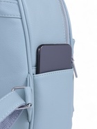 Рюкзак-мини женский на молнии, с карманом, размер 22×14×26 см, голубой - Фото 3