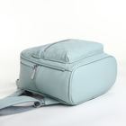 Рюкзак женский на молнии, цвет голубой - Фото 3