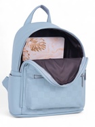 Рюкзак-мини женский на молнии, с карманом, размер 22×14×26 см, голубой - Фото 11