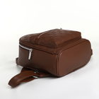 Рюкзак женский на молнии, цвет коричневый - Фото 3