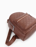 Рюкзак-мини женский на молнии, с карманом, размер 22×14×26 см, коричневый - Фото 5