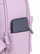 Рюкзак-мини женский на молнии, с карманом, размер 22×14×26 см, сиреневый - Фото 3