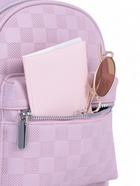 Рюкзак-мини женский на молнии, с карманом, размер 22×14×26 см, сиреневый - Фото 4