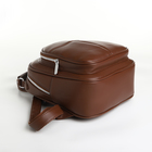 Рюкзак женский на молнии, цвет коричневый - Фото 3