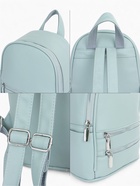 Рюкзак-мини женский на молнии, с карманом, размер 22×12×25 см, голубой - Фото 2