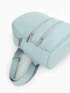 Рюкзак-мини женский на молнии, с карманом, размер 22×12×25 см, голубой - Фото 4