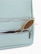 Рюкзак-мини женский на молнии, с карманом, размер 22×12×25 см, голубой - Фото 5