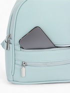 Рюкзак-мини женский на молнии, с карманом, размер 22×12×25 см, голубой - Фото 6