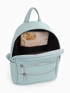 Рюкзак-мини женский на молнии, с карманом, размер 22×12×25 см, голубой - Фото 9