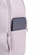 Рюкзак-мини женский на молнии, с карманом, размер 22×12×25 см, бежевый - Фото 2