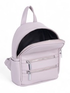 Рюкзак-мини женский на молнии, с карманом, размер 22×12×25 см, бежевый - Фото 9