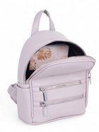 Рюкзак-мини женский на молнии, с карманом, размер 22×12×25 см, бежевый - Фото 10