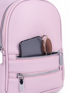 Рюкзак-мини женский на молнии, с карманом, размер 22×12×25 см, розовый - Фото 4