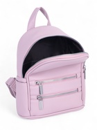 Рюкзак-мини женский на молнии, с карманом, размер 22×12×25 см, розовый - Фото 10