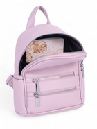 Рюкзак-мини женский на молнии, с карманом, размер 22×12×25 см, розовый - Фото 11