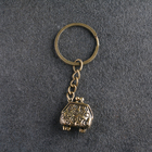 Сувенир-брелок "Кошелек", латунь, янтарь - фото 321497375