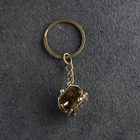 Сувенир-брелок "Кошелек", латунь, янтарь - фото 9656958
