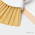 Щётка с совком Meli, бамбуковая ручка, совок 18×16.5×4 см, щётка 15×11 см, ворс 5 см - Фото 2