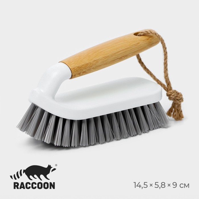 Щётка утюжок Raccoon Meli, бамбуковая ручка, 14,5×5,8×9 см, ворс 2,5 см - Фото 1