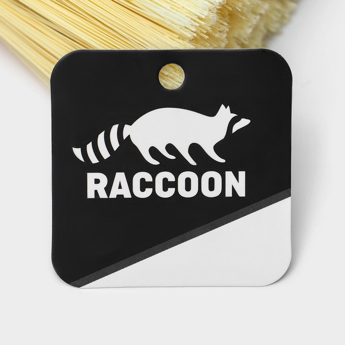 Щётка для пола Raccoon Meli, бамбук, 28×128 см, ворс 7 см - фото 1909607333