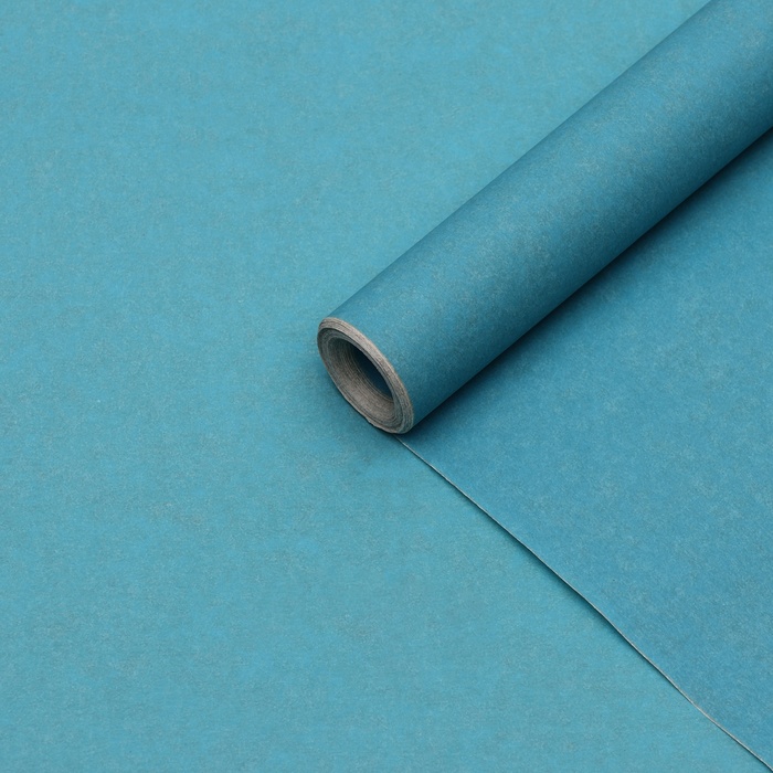 Пергамент флористический "Блюз", 0,6 х 10 м, голубой 52 г/м2 - Фото 1