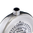 Фляжка «100% мужик», нержавеющая сталь, круглая, 150 мл, 5 oz - Фото 4