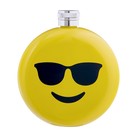 Фляжка «Смайл», нержавеющая сталь, круглая, 150 мл, 5 oz - Фото 3