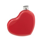 Фляжка для алкоголя и воды "Сердце", нержавеющая сталь, подарочная, женская, 150 мл, 5 oz - Фото 2