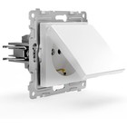 Розетка TOKOV ELECTRIC Pixel, 16 А, IP20, одноместная, с заземлением, шторка с крышкой, белая, TKE-PX-R1ZSW1-C01 - Фото 3
