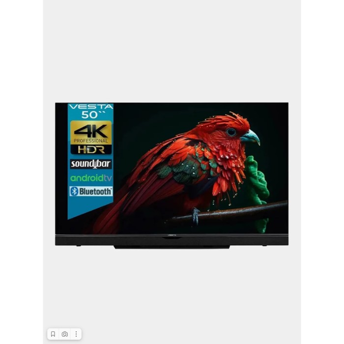 Телевизор VESTA V50MUA7500, 50",3840x2160,DVB-T2/C/S2,HDMI 3,USB 2,Smart TV,саундабр,чёрный - Фото 1