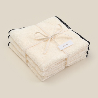 Салфетки SL HOME: Black Frame «Айвори», набор 3 шт., размер 30×30 см
