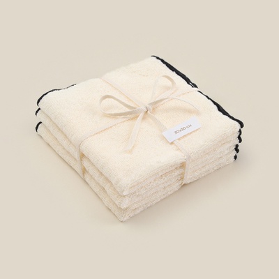 Салфетки SL HOME: Black Frame «Айвори», набор 3 шт., размер 30×30 см