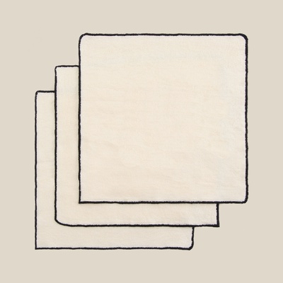 Салфетки SL HOME: Black Frame «Айвори», набор 3 шт., размер 30×30 см