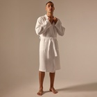 Халат вафельный мужской SL HOME: Boho «Блан де Блан», размер S, хлопок 100%, белый - Фото 3