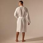 Халат вафельный мужской SL HOME: Boho «Блан де Блан», размер S, хлопок 100%, белый - Фото 8