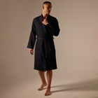 Халат вафельный мужской SL HOME: Boho «Дарк Маре», размер S, хлопок 100%, чёрный - Фото 1