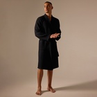 Халат вафельный мужской SL HOME: Boho «Дарк Маре», размер S, хлопок 100%, чёрный - Фото 3