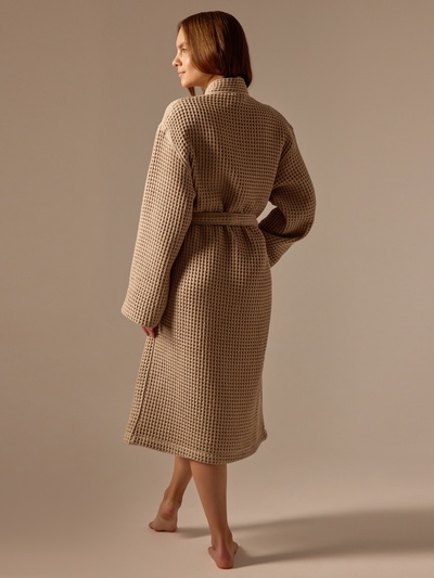 Халат вафельный женский SL HOME: Boho "Саббиа", размер M, 100% хлопок, 280 г/м2