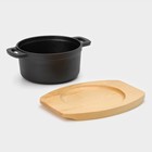 Кастрюля Magma «Хотан», 750 мл, 18.6×14×7 см, индукция, чугун, чёрная - Фото 7