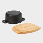 Кастрюля Magma «Хотан», 750 мл, 18.6×14×7 см, индукция, чугун, чёрная - Фото 10