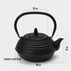 Чайник Magma «Танан», 800 мл, с ситом, с эмалированным покрытием внутри, индукция, чугун, чёрный - Фото 4