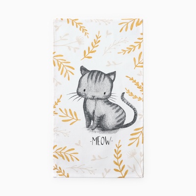 Кухонное полотенце «Доляна» Meow, 35×60 см, 100% хлопок, 160 г/м²