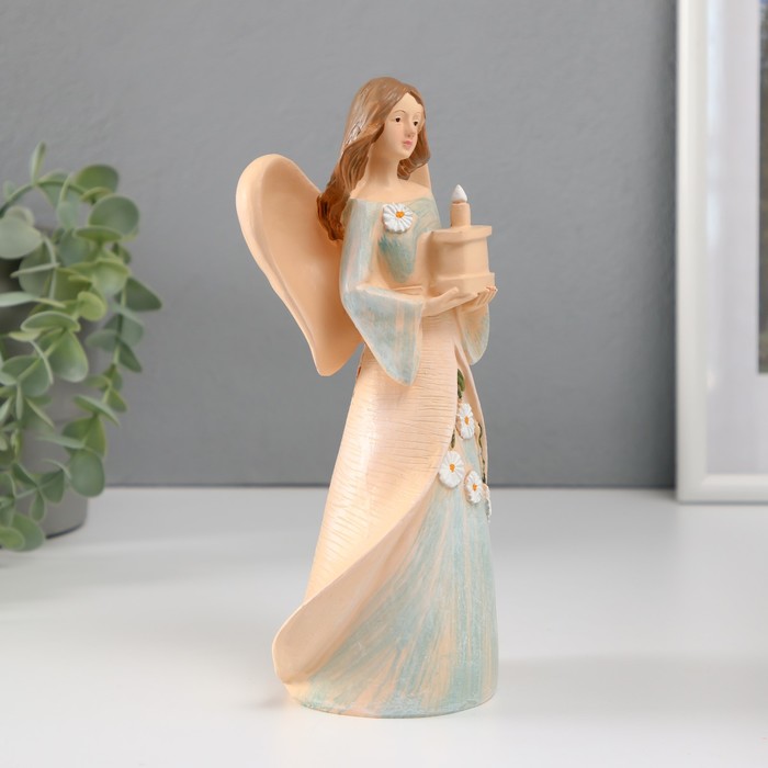 Сувенир полистоун "Девушка-ангел с тортом в руках" МИКС 7х11х21 см