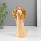 Сувенир полистоун "Девушка-ангел и золотая рожь в корзинке" 4,3х6,7х15,5 см - фото 12283662