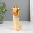 Сувенир полистоун "Девушка-ангел и золотая рожь в корзинке" 4,3х6,7х15,5 см - Фото 2