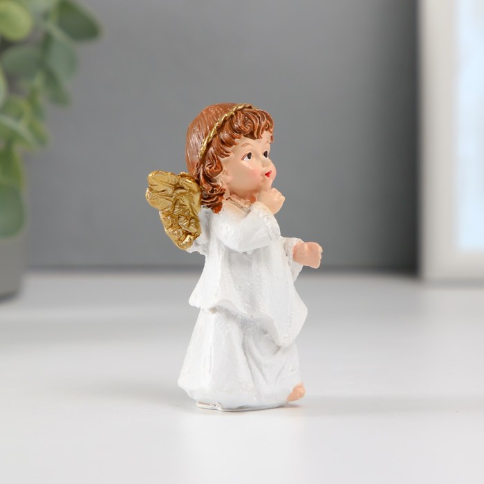 Сувенир полистоун "Девочка-ангел с золотыми крыльями" МИКС 3,3х5х8,3 см