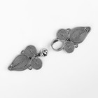 Декоративная застёжка, 6×2 см, цвет серебряный - Фото 2