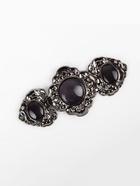 Декоративная застёжка, 6.3×2.8 см, цвет чёрный - Фото 2