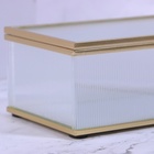 Органайзер для хранения «RIPPLES», с крышкой, стеклянный, с зеркальным дном, 1 секция, 14,5 × 8,5 × 6 см, цвет прозрачный/медный - Фото 9